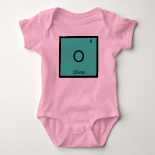 Periodieke tabel Olivia Name Chemistry Element Romper