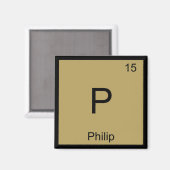 Periodieke tabel Philip Name Chemistry Element Magneet (Voorkant / Achterkant)