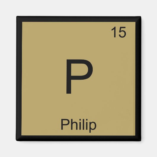 Periodieke tabel Philip Name Chemistry Element Magneet (Voorkant)