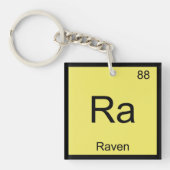 Periodieke tabel Raven Name Chemistry Element Sleutelhanger (voorkant)