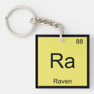 Periodieke tabel Raven Name Chemistry Element Sleutelhanger