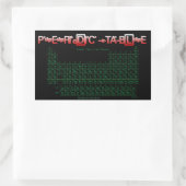 "Periodieke tabel" Rechthoekige Sticker (Tas)