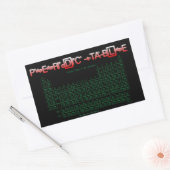 "Periodieke tabel" Rechthoekige Sticker (Envelop)