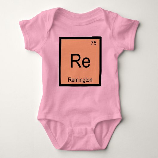 Periodieke tabel Remington Name Chemistry Element Romper (Voorkant)