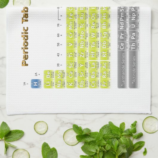 Periodieke tabel theedoek (Gevouwen)