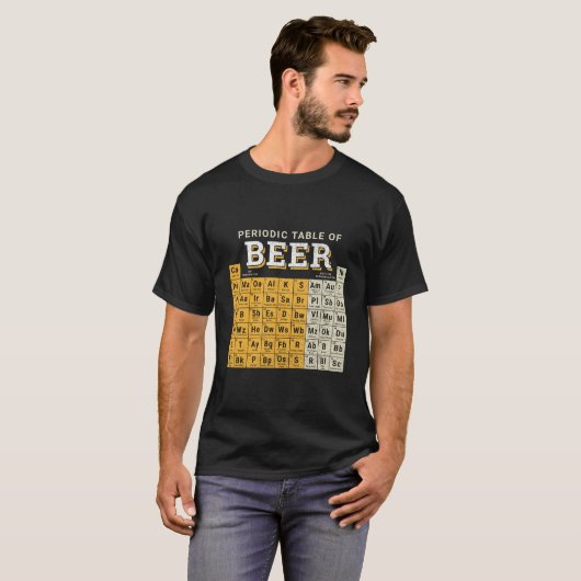 Periodieke tabel van bierschets t-shirt (Voorkant volledig)
