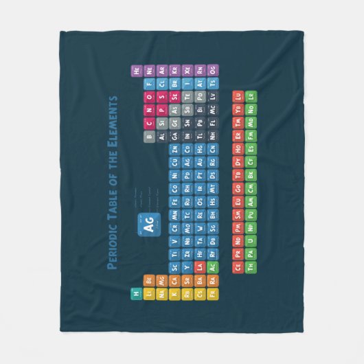Periodieke tabel van de elementen 2 fleece deken (Voorkant)
