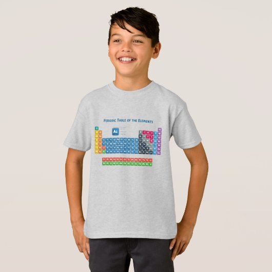 Periodieke tabel van de elementen 2 t-shirt (Voorkant volledig)