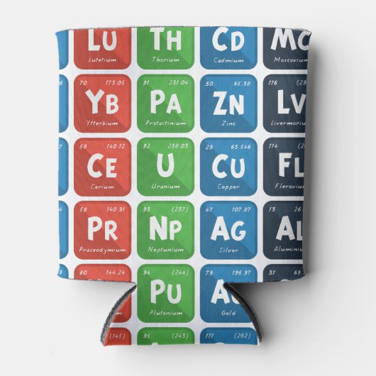 Periodieke tabel van de elementen 3 blikjeskoeler (Voorkant)