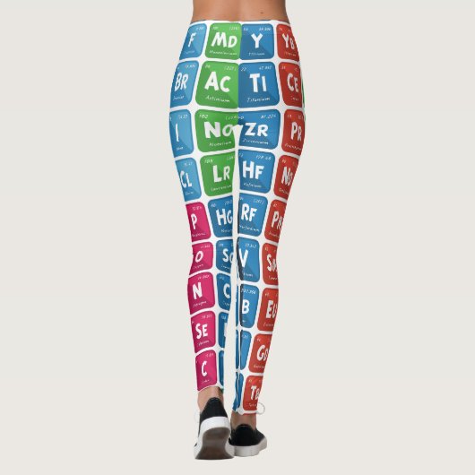 Periodieke tabel van de elementen 3 leggings (Achterkant)