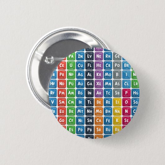 Periodieke tabel van de elementen 3 ronde button 5,7 cm (Voorkant /achterkant)