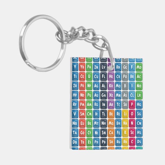 Periodieke tabel van de elementen 3 sleutelhanger (Voorkant Links)