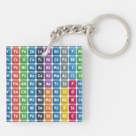 Periodieke tabel van de elementen 3 sleutelhanger (Achterkant)
