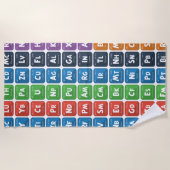 Periodieke tabel van de elementen 3 strandlaken (Voorkant)