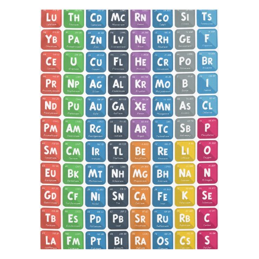 Periodieke tabel van de elementen 3 tafelkleed (Voorkant)