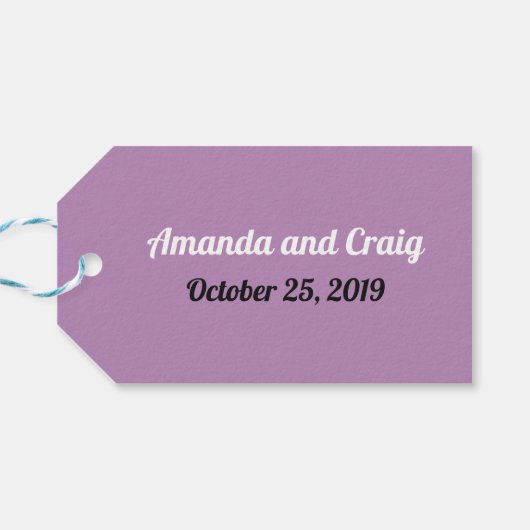 Periodieke tabel van de elementen bruiloft cadeaulabel (Achterkant Horizontaal)