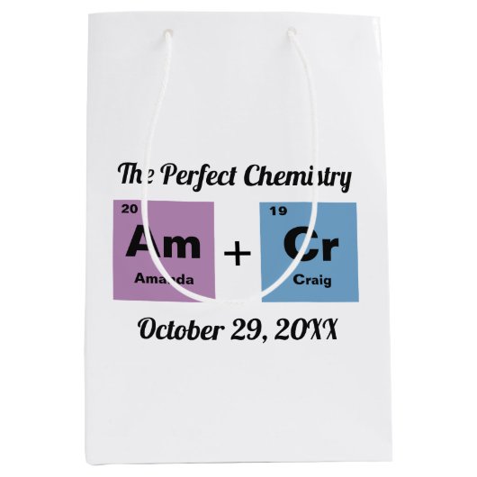 Periodieke tabel van de elementen bruiloft medium cadeauzakje (Voorkant)