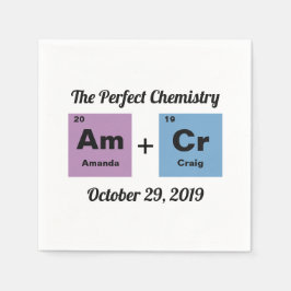 Periodieke tabel van de elementen bruiloft servet