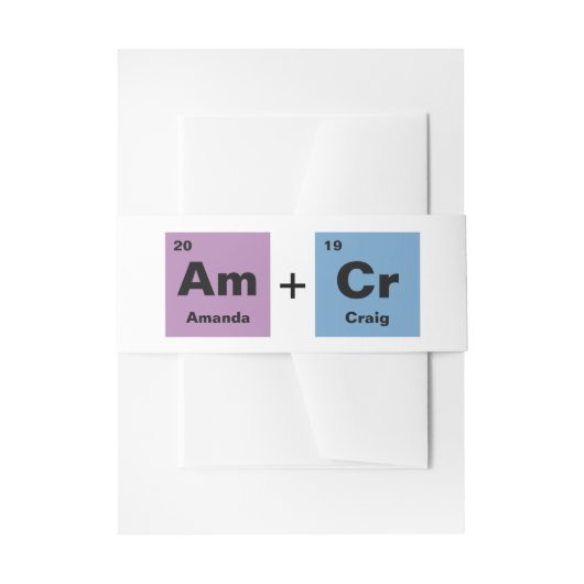 Periodieke tabel van de elementen bruiloft uitnodigingen wikkel (Voorkant Voorbeeld)