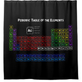 Periodieke tabel van de elementen douchegordijn (Voorkant)