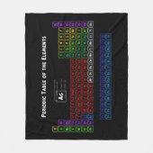 Periodieke tabel van de elementen fleece deken (Voorkant)