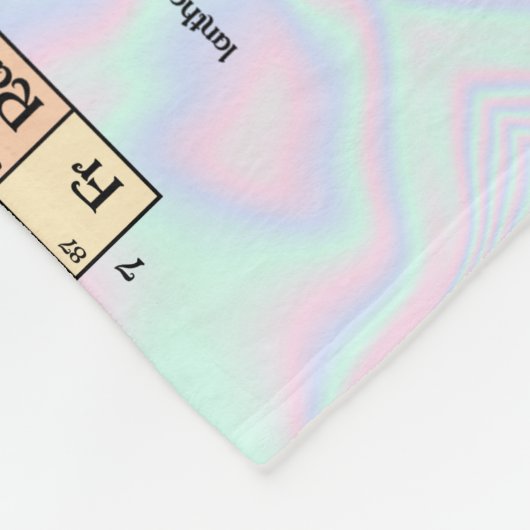 Periodieke tabel van de elementen, pasteliriscent fleece deken (Hoek)