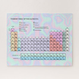 Periodieke tabel van de elementen, pasteliriscent legpuzzel