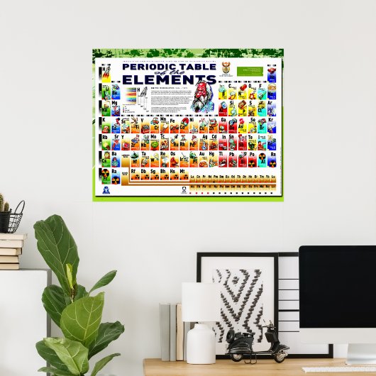 Periodieke tabel van de elementen poster (Thuiskantoor)