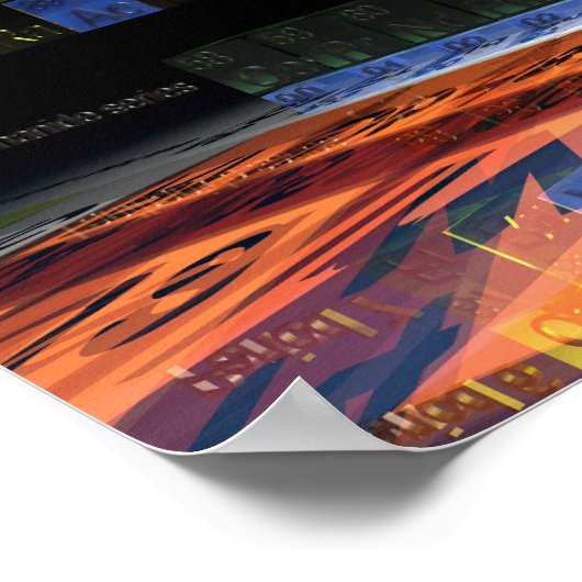 Periodieke tabel van de elementen poster (Hoek)