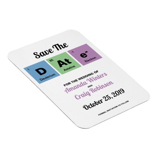 Periodieke tabel van de elementen Save The Date Magneet (Rechterzijde)