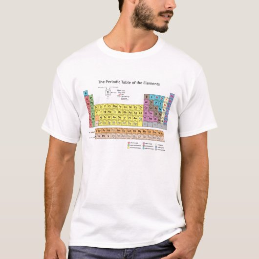 Periodieke tabel van de elementen t-shirt (Voorkant)