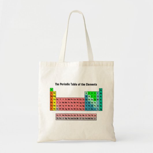 Periodieke tabel van de elementen tote bag (Voorkant)