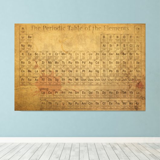 Periodieke tabel van de Elements  Chart Canvas Afdruk (Insitu (Houten vloer))