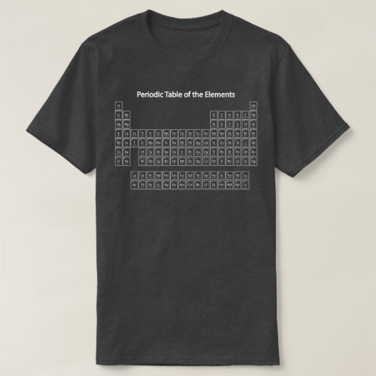 Periodieke tabel van de ElementsScience Nerd Premi T-shirt (Design voorkant)