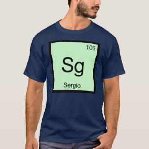 Periodieke tabel van de Naam Sergio Chemistry Elem T-shirt
