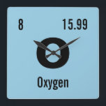 Periodieke tabel van de Sjabloon Elementen Vierkante Klok<br><div class="desc">Pas dit nerdy chemistry periodiek lijst van de sjabloon van de elementenmuurklok aan. Ga in uw favoriete element of creëer uw binnen! Verander de naam, het symbool, het atoomnummer en de atoommassa van het chemische element. Klik aanpassen om de achtergrondkleur te veranderen of verder te maken uitgeeft. Maakt een geweldige...</div>