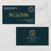 Periodieke tabel van de wetenschapselementen in de visitekaartje (Voorkant / Achterkant)