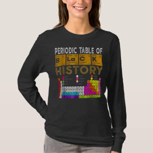 Periodieke tabel van de zwarte geschiedenis van af t-shirt
