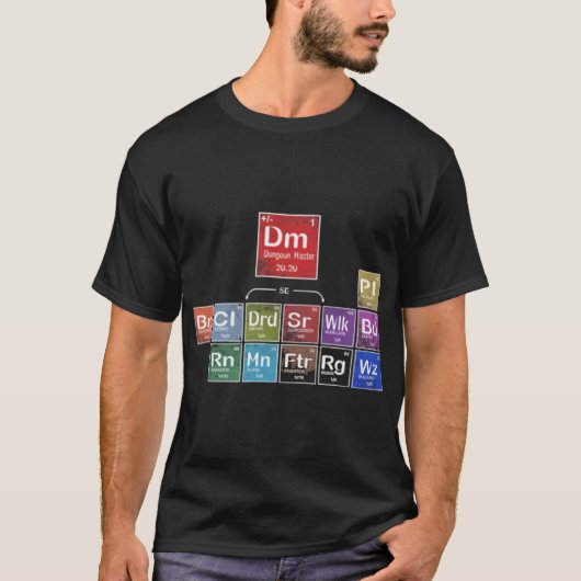 Periodieke Tabel van DnD T-shirt (Voorkant)
