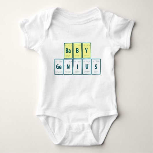 Periodieke tabel van elementen:  Baby Genius Romper (Voorkant)