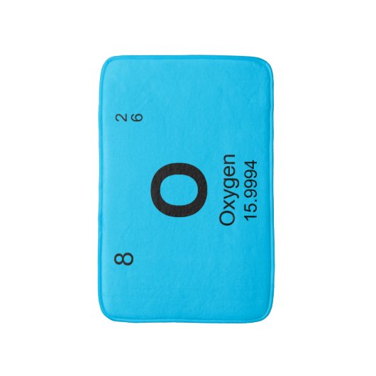 Periodieke tabel van elementen (zuurstof) badmat (Voorkant Verticaal)