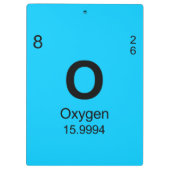 Periodieke tabel van elementen (zuurstof) klembord (Achterkant)