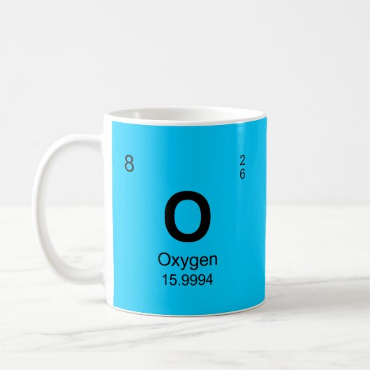 Periodieke tabel van elementen (zuurstof) koffiemok (Links)