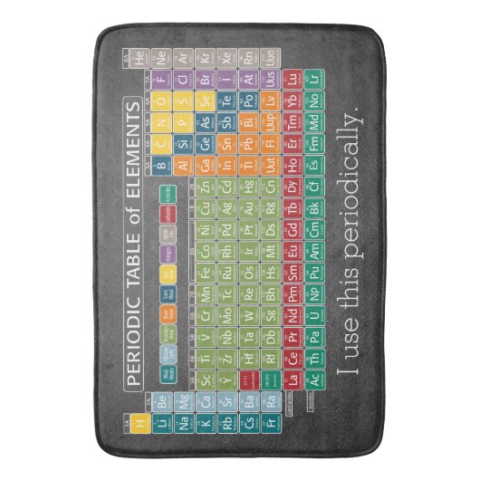Periodieke tabel van het alkbord van elementen badmat (Voorkant Verticaal)