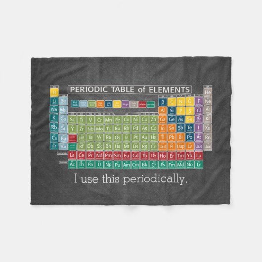 Periodieke tabel van het alkbord van elementen fleece deken (Voorkant (Horizontaal))