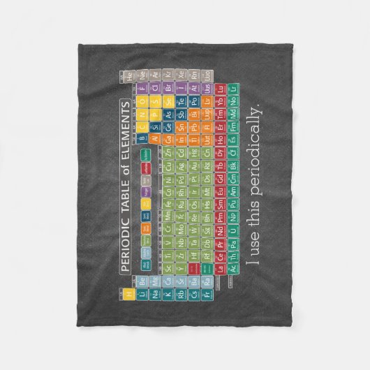 Periodieke tabel van het alkbord van elementen fleece deken (Voorkant)