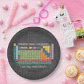 Periodieke tabel van het alkbord van elementen papieren bordje (Feest)