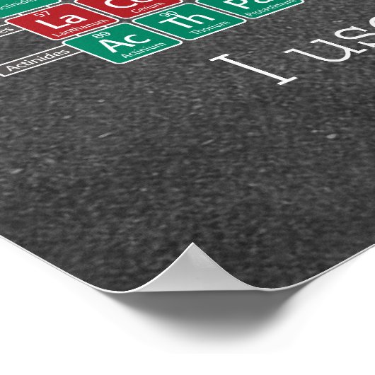 Periodieke tabel van het alkbord van elementen poster (Hoek)