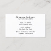 Periodieke tabel van het alkbord van elementen visitekaartje (Achterkant)