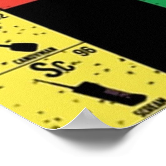 Periodieke tabel van Horror-films  Poster (Hoek)